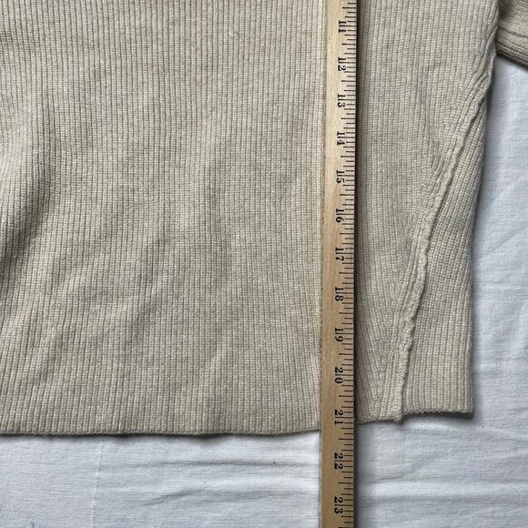 NWT Free People Saffron Open Back Knit Sweater Cream Beige Size Medium - Picture 5 of 7